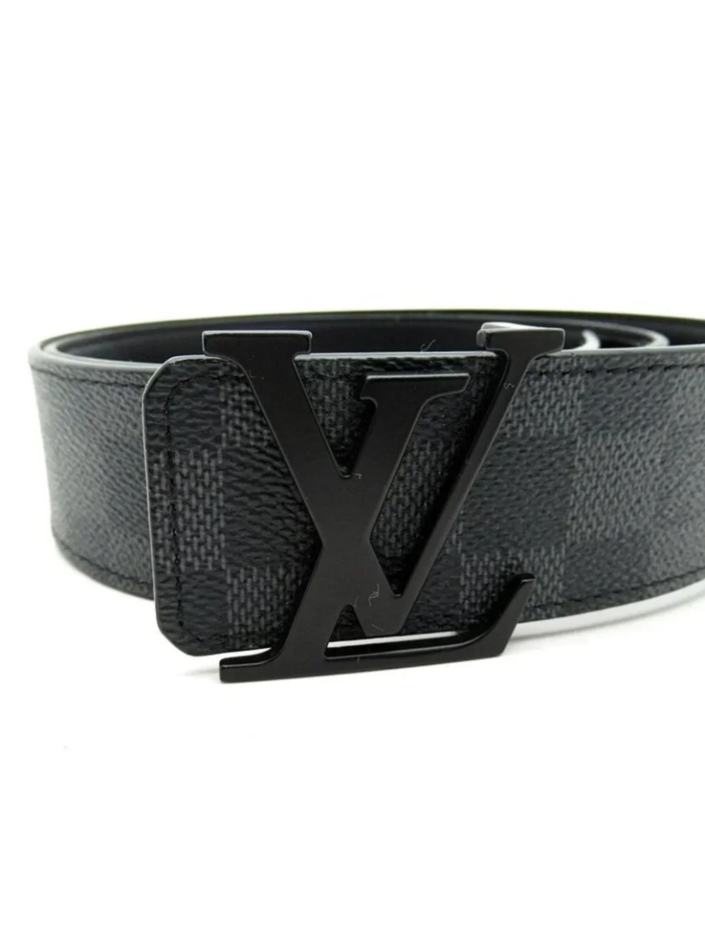 Louis Vuitton Ceinture LV Initial Belt Damier Graphite Black